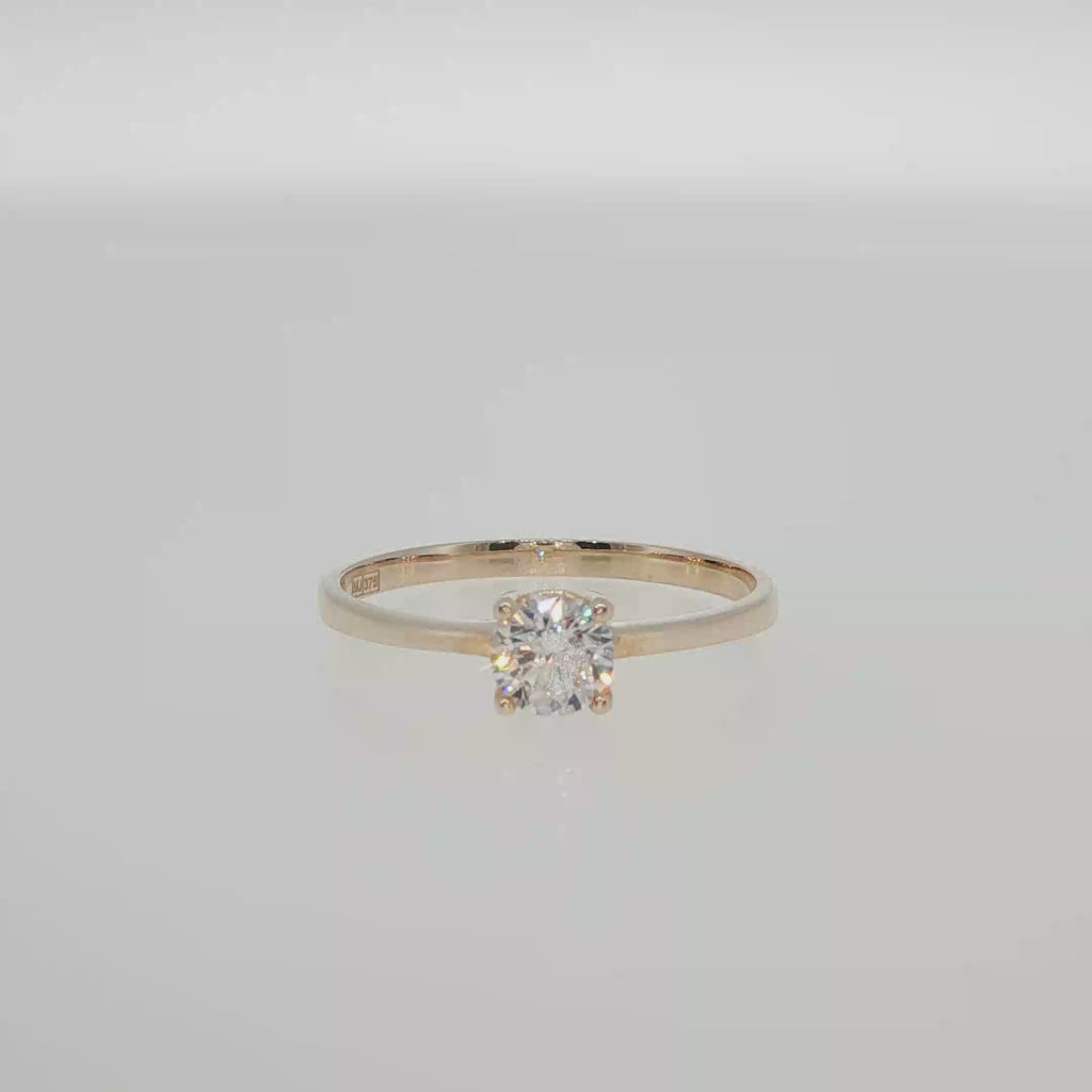 Classic Diamond Solitaire Ring in Rose Gold