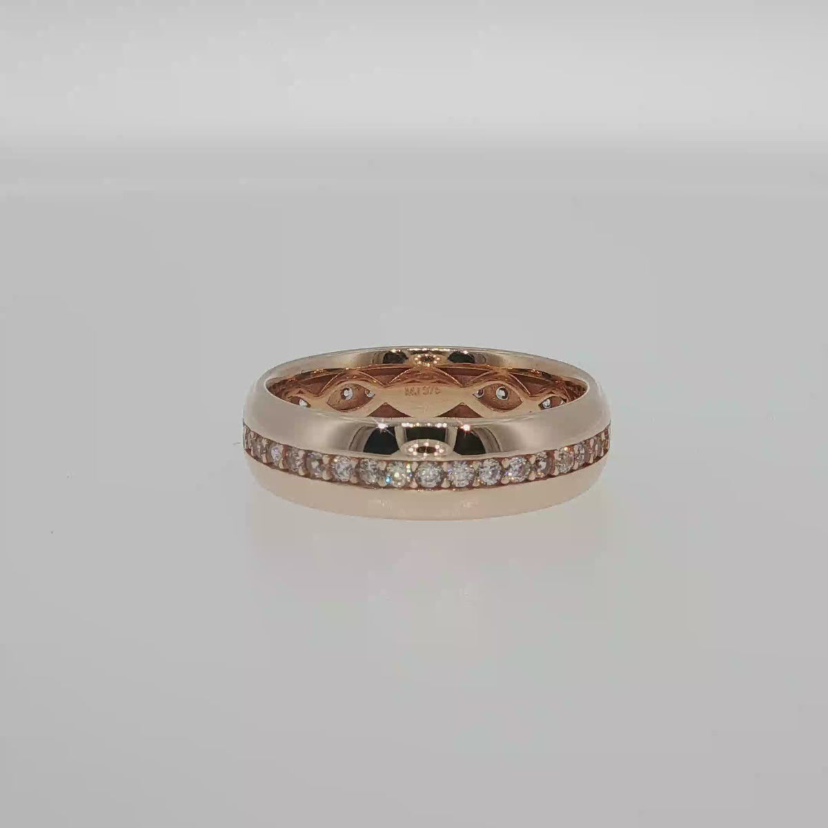 Rose Gold Diamond Channel-Set Eternity Ring