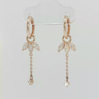 Rose Gold Diamond Dangle Earrings