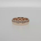 Rose Gold Diamond Eternity Band with Openwork Detailing